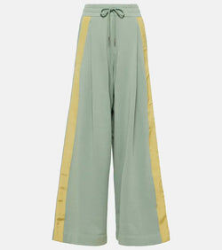 Dries Van Noten Cotton jersey wide-leg sweatpants