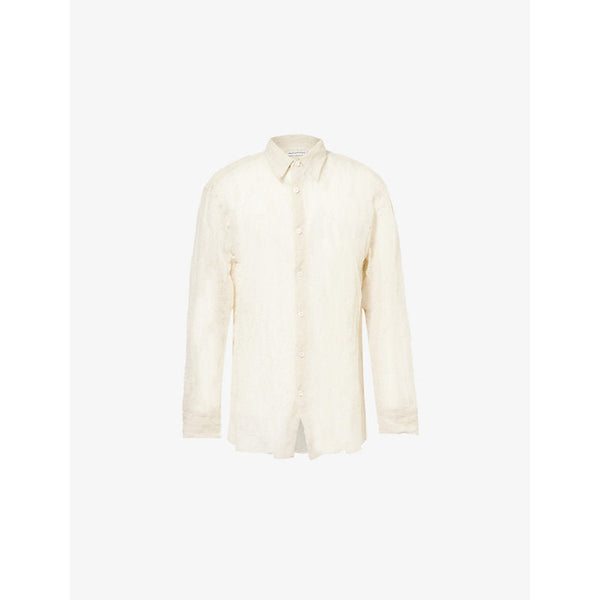 Dries Van Noten Croom Crinkled-Texture Regular-Fit Cotton-Blend Shirt