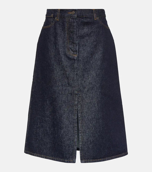 Dries Van Noten Denim midi skirt | LYBSTORE