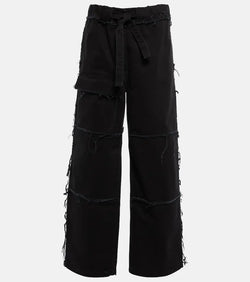 Dries Van Noten Distressed high-rise wide-leg jeans | LYBSTORE