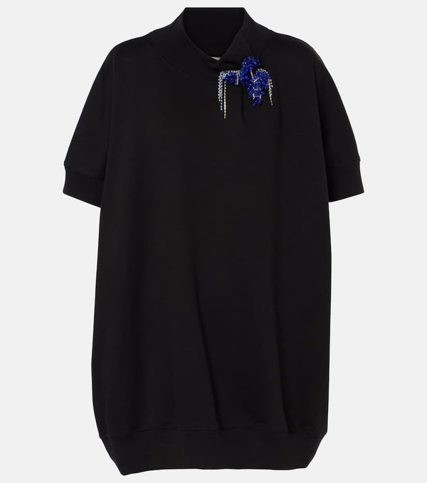 Dries Van Noten Embellished cotton sweater dress