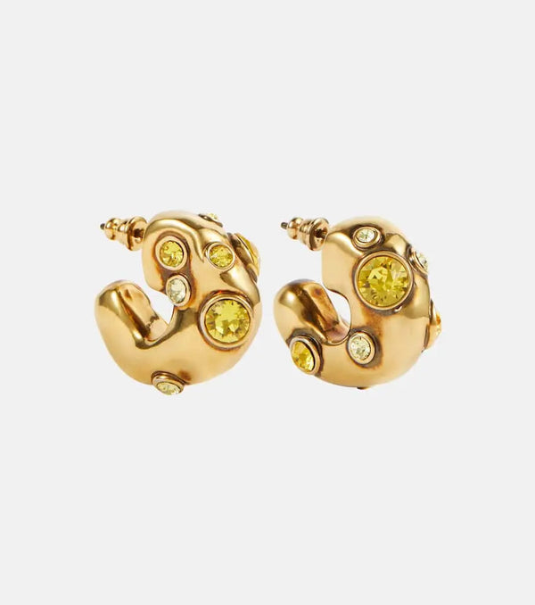 Dries Van Noten Embellished hoop earrings | LYBSTORE