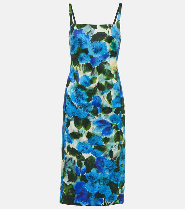 Dries Van Noten Floral cotton poplin midi dress