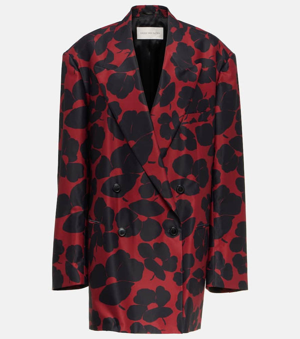 Dries Van Noten Floral double-breasted blazer | LYBSTORE