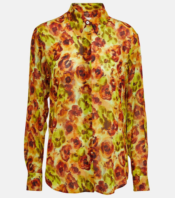 Dries Van Noten Floral satin shirt