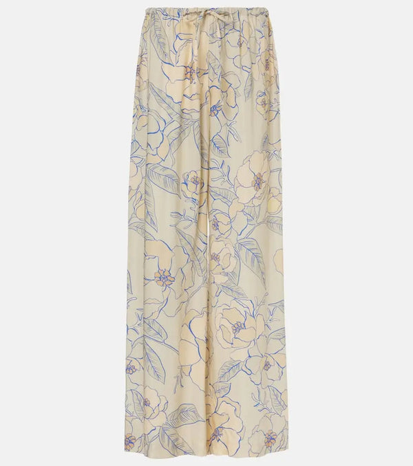 Dries Van Noten Floral wide-leg pants | LYBSTORE