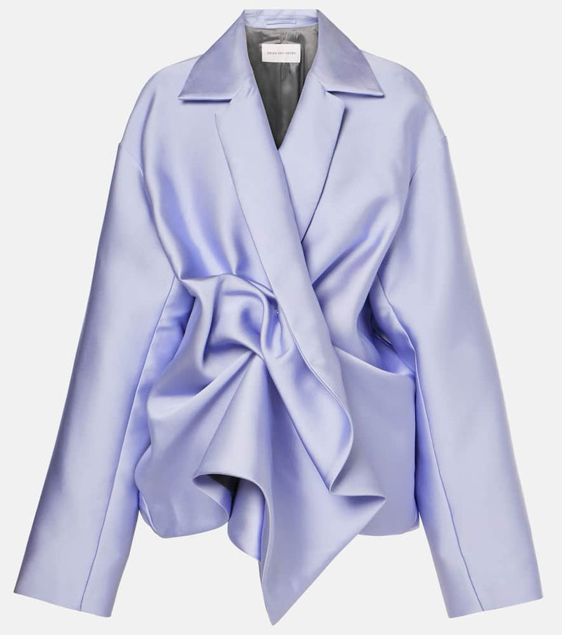 Dries Van Noten Gathered satin jacket