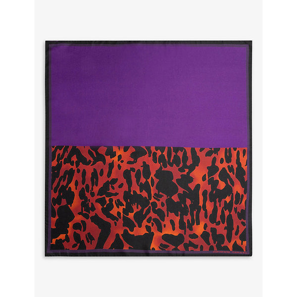 Dries Van Noten Graphic-print silk scarf | LYBSTORE