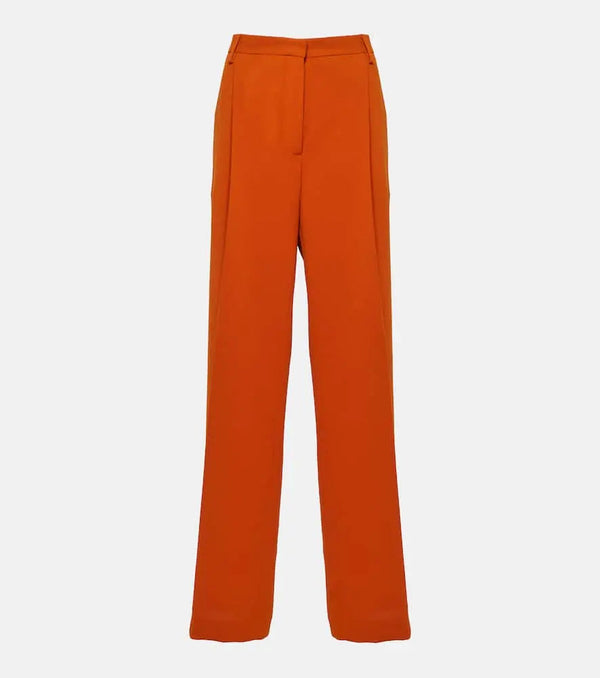 Dries Van Noten High-rise crêpe straight pants | LYBSTORE