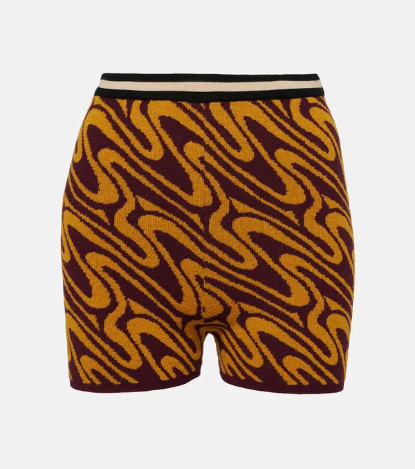 Dries Van Noten High-rise jacquard shorts | LYBSTORE