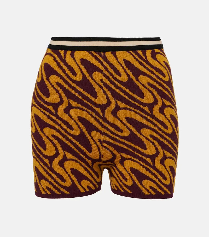 Dries Van Noten High-rise jacquard shorts | LYBSTORE