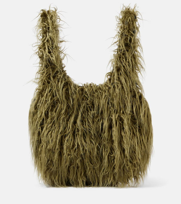 Dries Van Noten Large faux fur tote bag