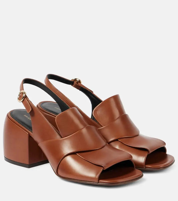 Dries Van Noten Leather slingback mules