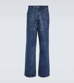 Dries Van Noten Marble-wash wide-leg jeans