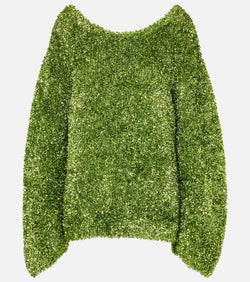 Dries Van Noten Oversized lamé sweater