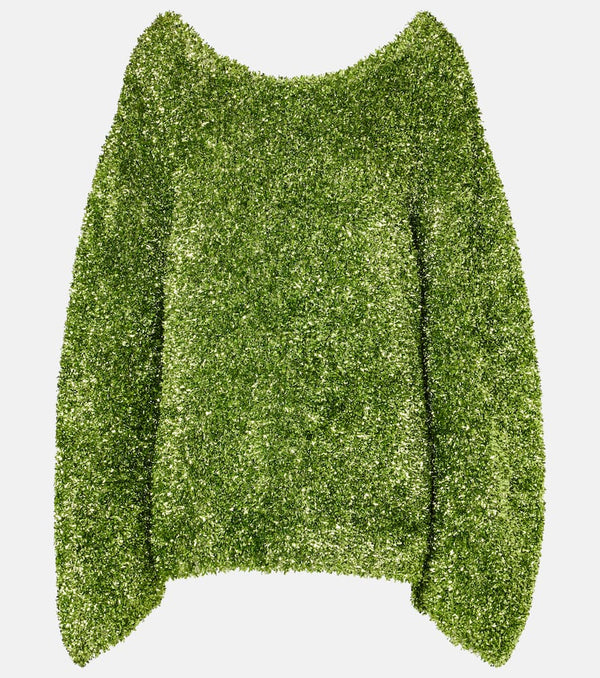 Dries Van Noten Oversized lamé sweater