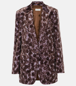 Dries Van Noten Printed cotton-blend blazer