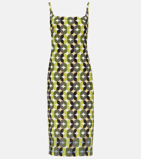 Dries Van Noten Printed crêpe midi dress | LYBSTORE