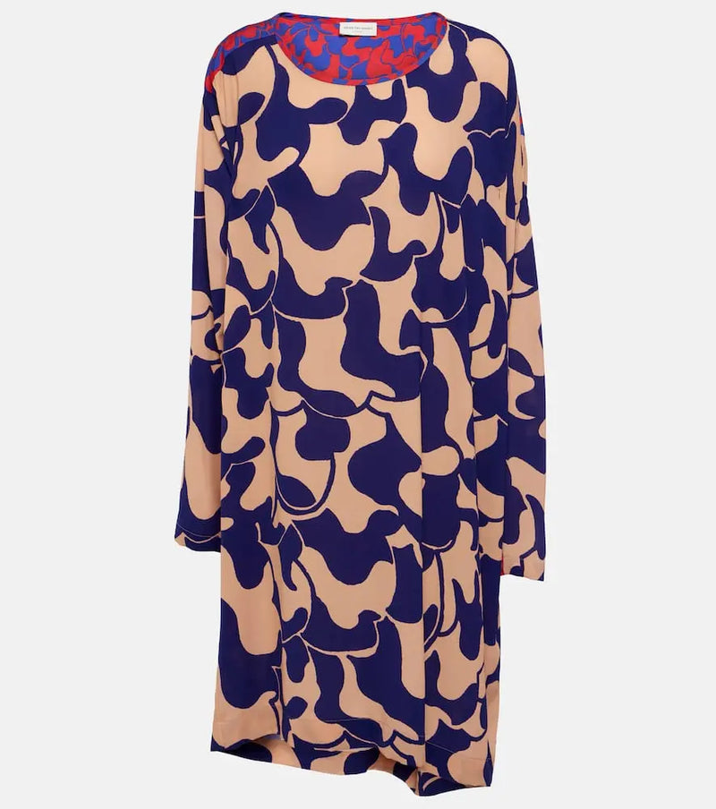 Dries Van Noten Printed crêpe minidress | LYBSTORE