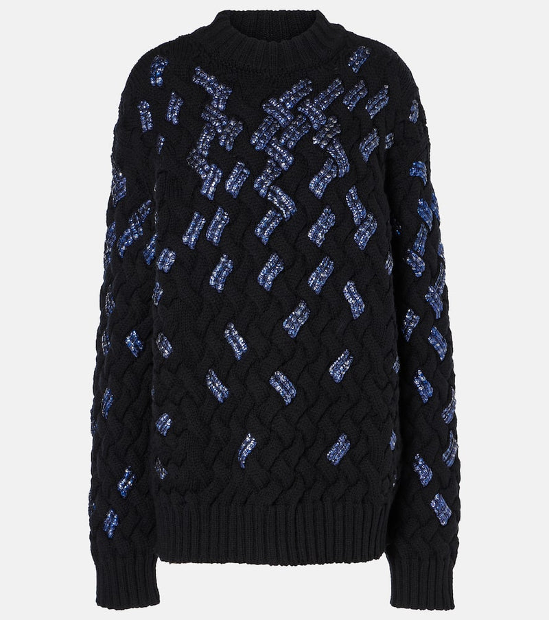 Dries Van Noten Sequined virgin wool sweater