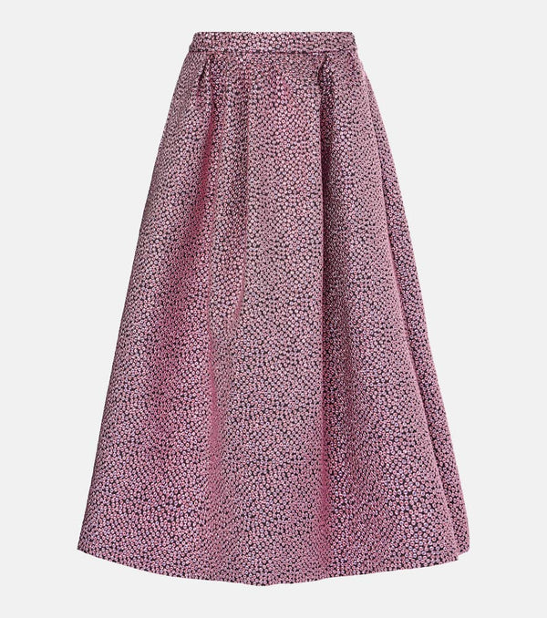 Dries Van Noten Soni pleated midi skirt | LYBSTORE