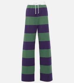 Dries Van Noten Striped cotton straight pants | LYBSTORE