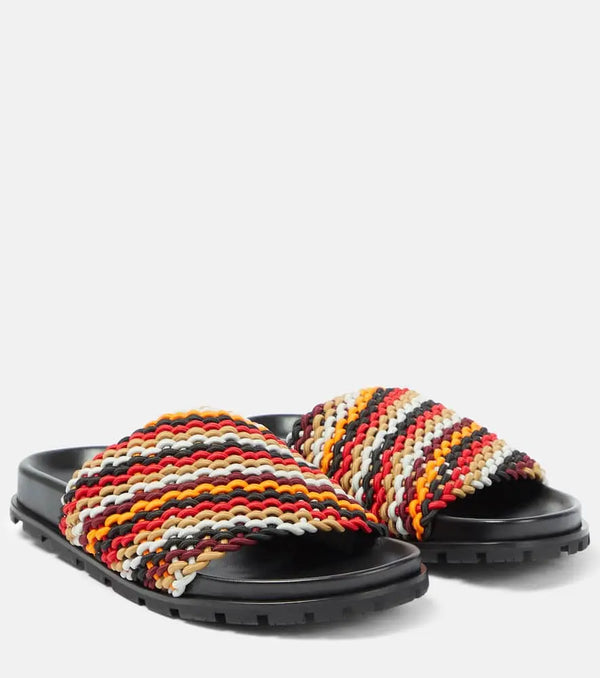 Dries Van Noten Striped slides | LYBSTORE