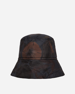 Dries Van Noten Quilted Floral Bucket Hat Navy