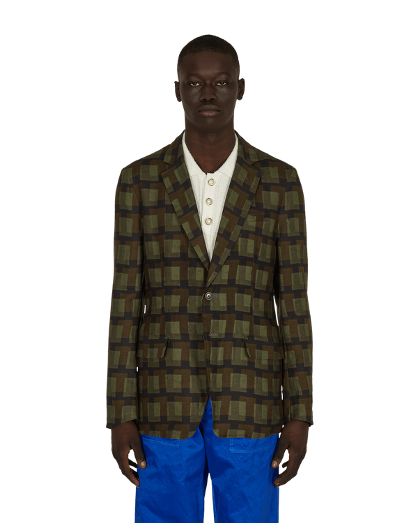 Dries Van Noten Len Lye Boxing Blazer Green