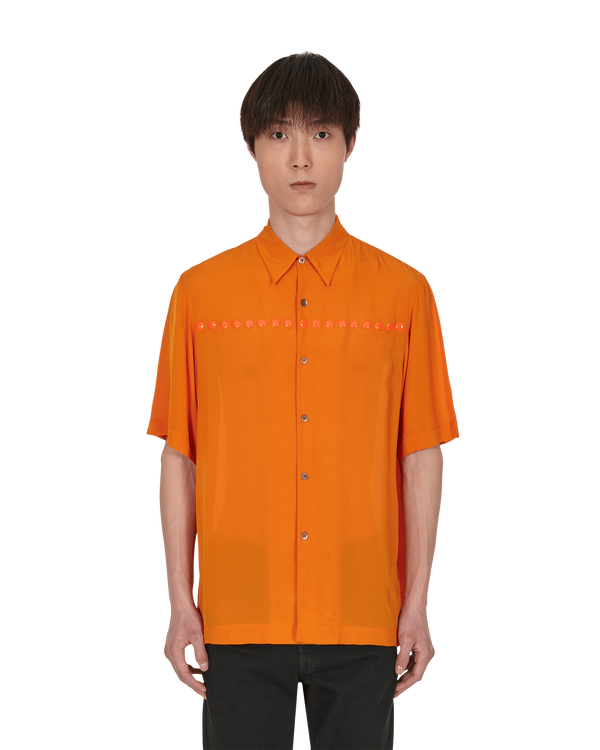 Dries Van Noten Clasen Embroidered Shirt Orange