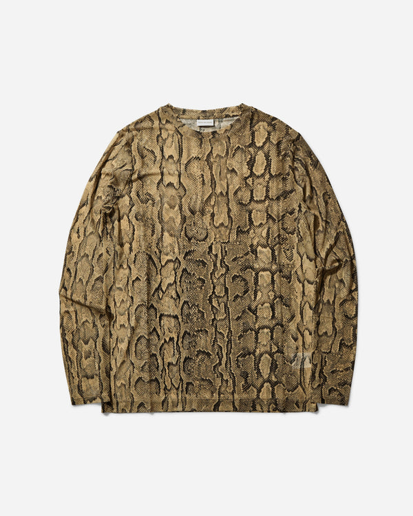 Dries Van Noten Men s Snake Print Longsleeve T-Shirt Sand