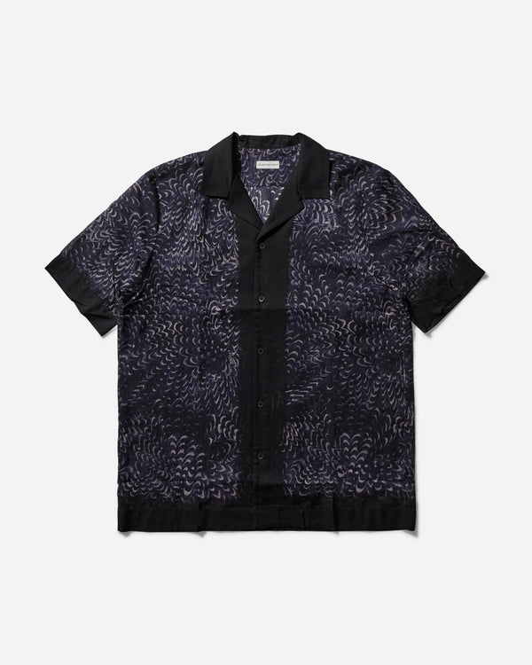 Dries Van Noten Men s Printed Shortsleeve Shirt Navy