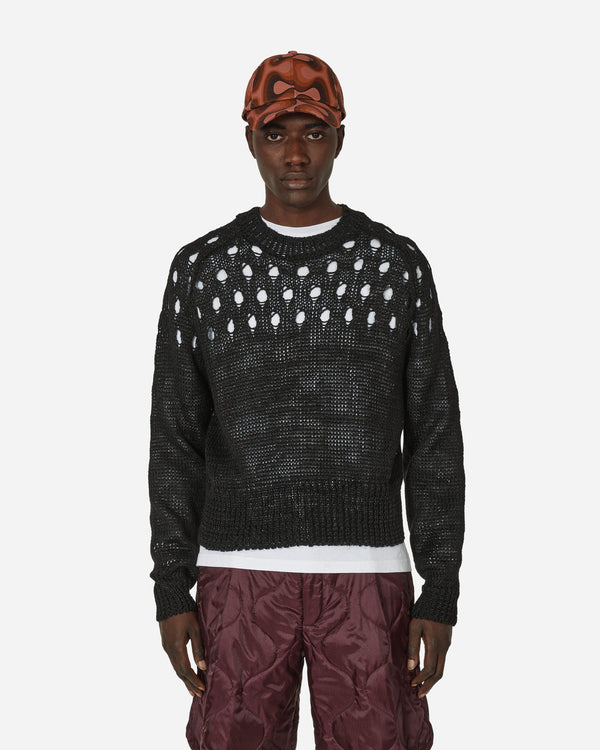 Dries Van Noten Linen Crewneck Sweater Black