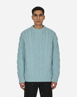 Dries Van Noten Cable Knit Sweater Blue