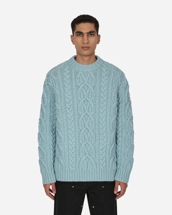 Dries Van Noten Cable Knit Sweater Blue