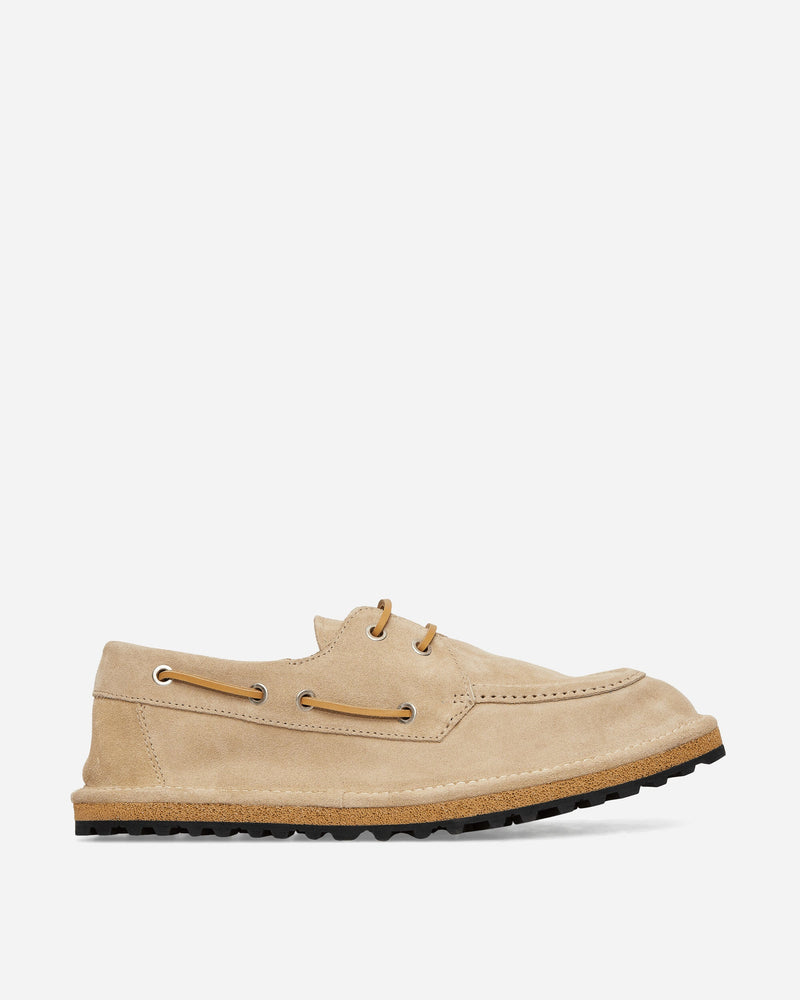 Dries Van Noten Suede Boat Shoes Beige