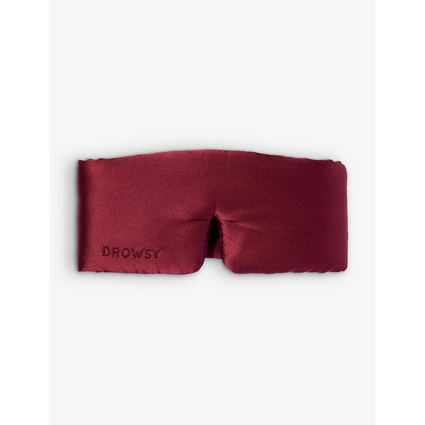 Womens Drowsy Sleep Co Brand-embroidered padded silk sleep mask