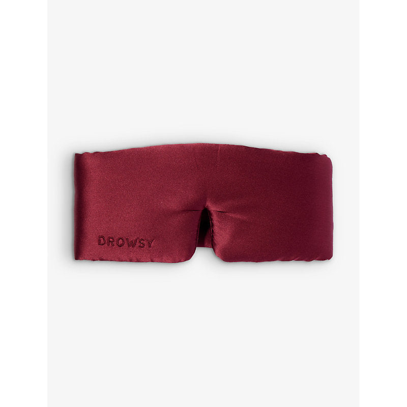 Womens Drowsy Sleep Co Brand-embroidered padded silk sleep mask