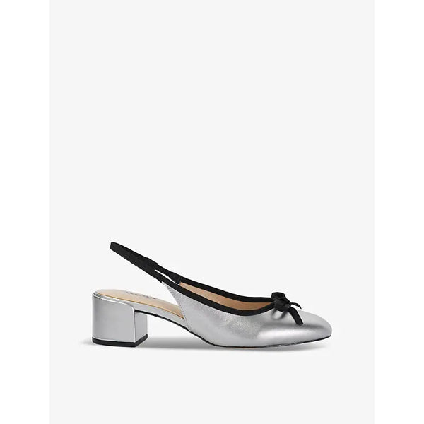 Dune Classy bow-embellished heeled leather pumps | Dune