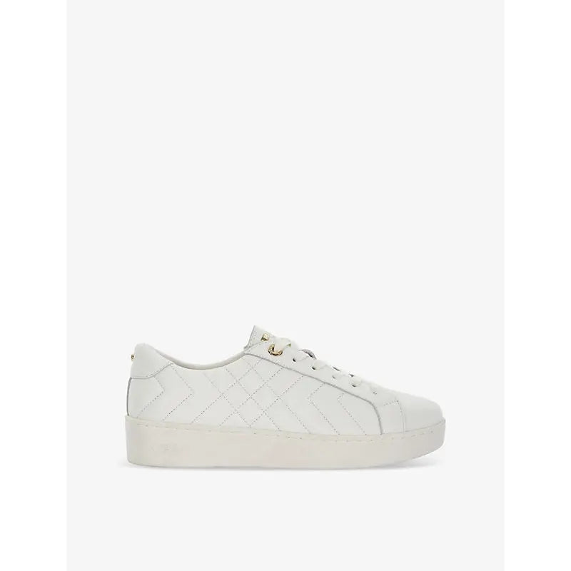 Dune Egent quilted platform leather low-top trainers