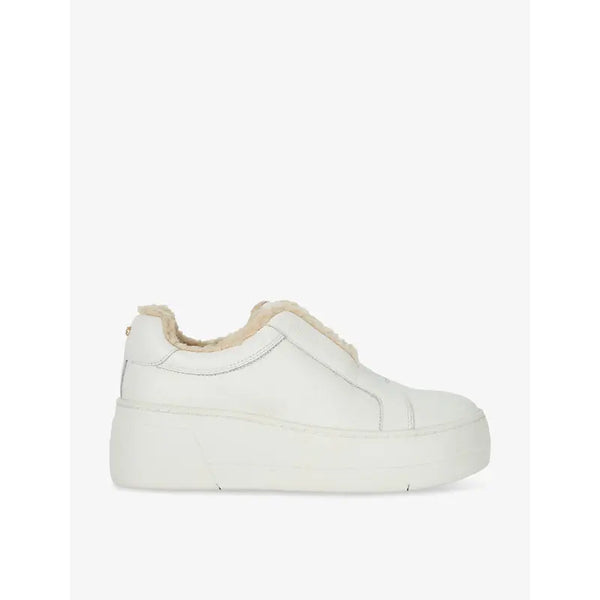 Dune Esthie shearling-lined suede slip-on trainers