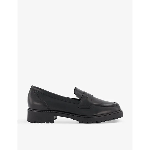 Dune Gild cleated-sole leather penny loafer | Dune