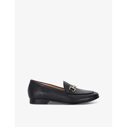 Dune Glair snaffle-embellished flat leather loafers