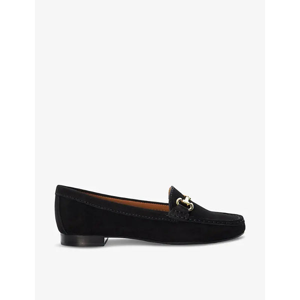 Dune Glenniee snaffle-embellished suede loafers