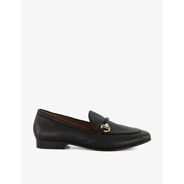 Womens Dune Grange snaffle-trim leather loafers