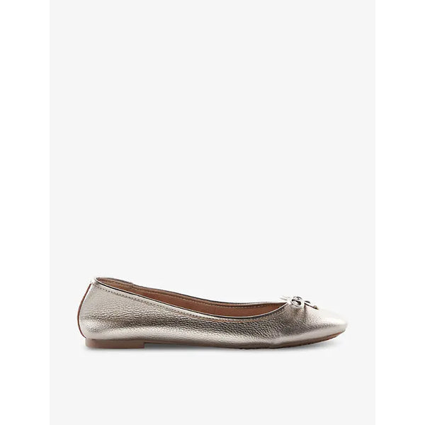 Dune Hallo charm-embellished leather ballet flats