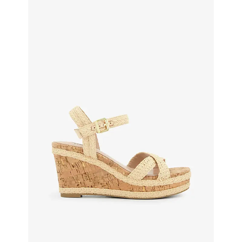 Dune Kelisia braided cork-wedge sandals