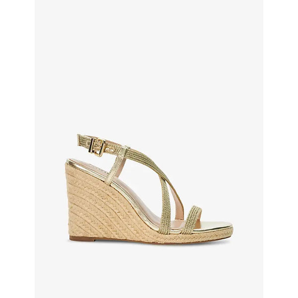 Dune Keylas leather espadrille wedges