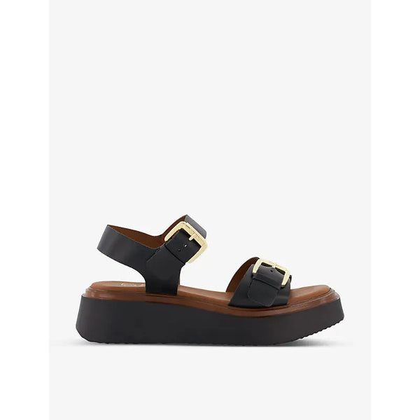 Dune Loells square-toe leather platform sandals