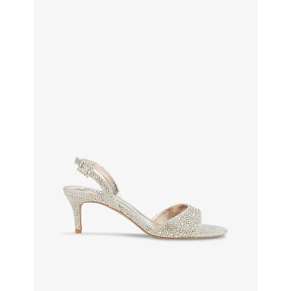 Dune Madelines crystal-embellished woven heeled sandals